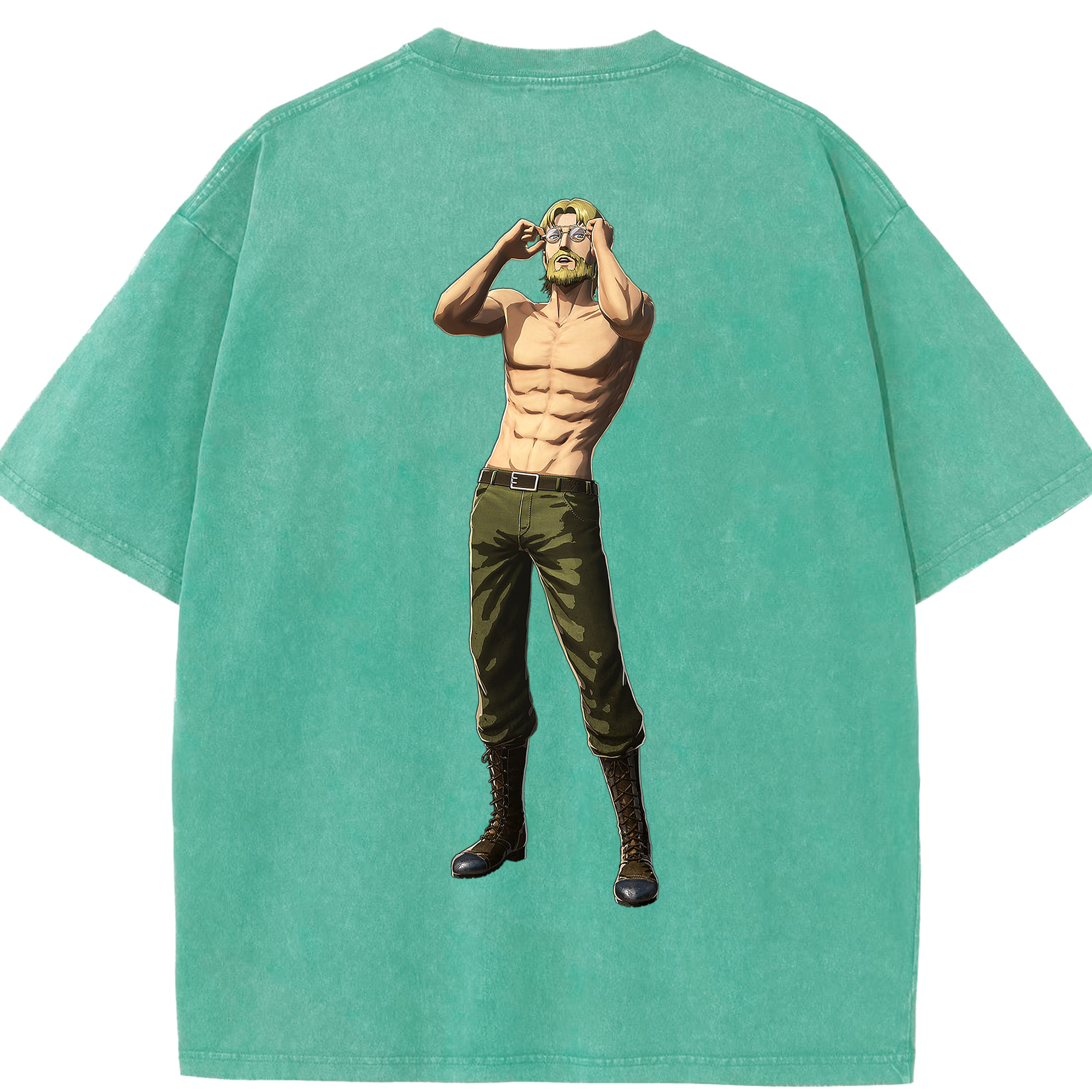 （画像用） 進撃の巨人 Attack on Titan 綿100% ヴィンテージ風 半袖Tシャツ（背面プリント）